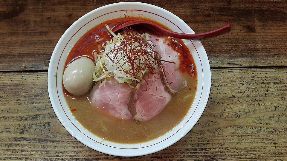 Spicy miso ramen bowl